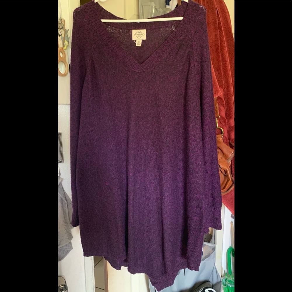 St. John’s Bay 2x Purple long sweater